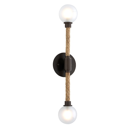 Troy Lighting Nomad 2 Light Wall Sconce 5 In. Hand-Worked Iron B7252-BRZ