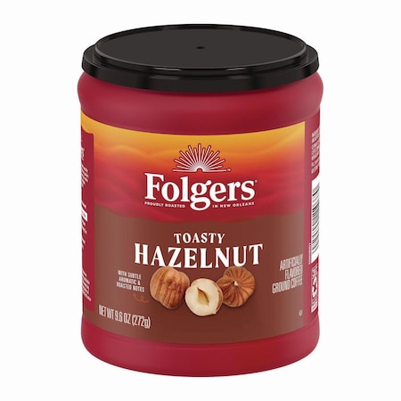 Folgers Coffee, Toasty Hazelnut, 9.6 oz Can SMU11037