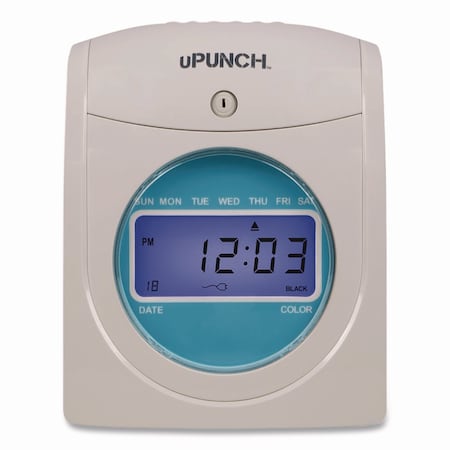 Upunch Digital Auto-Align Punch Time Clock Bundle, White SB1200