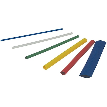 Gardner Bender Heat Shrink Tube, 2:1 I.D. Shrink Ratio, Blue, Red, Yellow, 4 in HST-ASTA