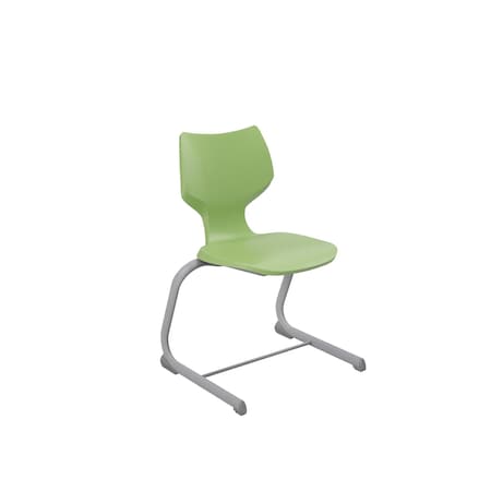 Flavors 16" Cantilever Chair, Platinum Frame, Nylon Glide, Apple 11878