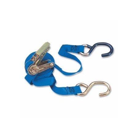 Peerless Ratchet Tie-Down Strap, S- Hook, 1 in W, 15 ft L, 500 lb cap, 10PK 005-CC1815