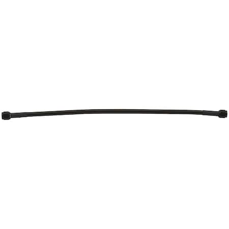 Powerhouse 18 in. No. 3 Two -3 Straight Ends Coated Braided Line Hose, Black PO3608090