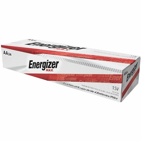 Energizer Energizer Max AA Alkaline Battery, 1.5V DC, PK24 E91