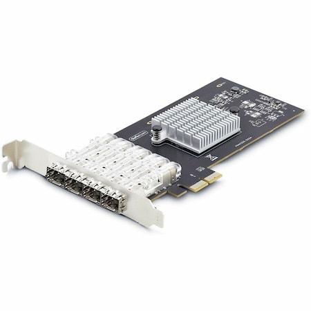 Startech.Com 4-Port GbE SFP Network Card, PCIe 2.0 x2 x4, x8, x16 Compatible, Intel I350-AM4 4x GbE P041GI-NETWORK-CARD