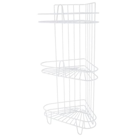 Simple Spaces Shower Caddy, 3-Shelf, 11-5/8 in OAW, 23-1/4 in OAH, 8-1/4 in OAD, 10 lb SS-SC3-29-PE-3L