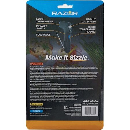 Mr. Bar-B-Q Razor Digital Probe Meat Thermometer 08813RZ