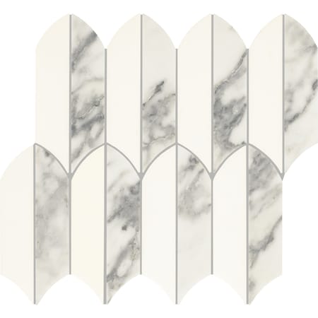 Daltile Eclessia Marble Natural Stone Feather Mosaic Polished, 10.10 SQFT Per Carton, 10PK DA98FEATHERMSPL