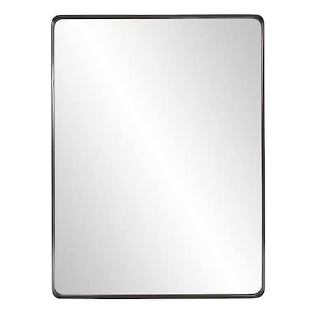 Homeroots 40" Black Metal Framed Accent Mirror 383724