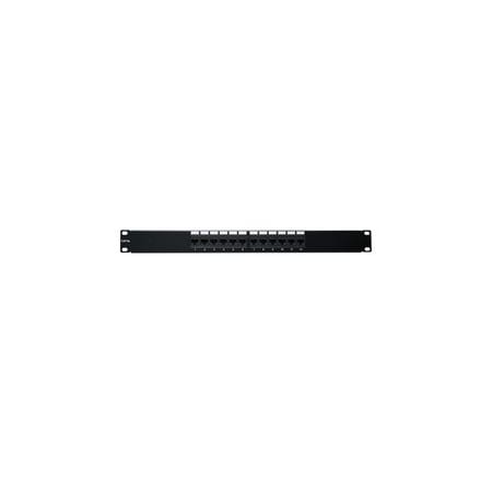 Cable Wholesale Rackmount 12 Port Cat5e Patch Panel, 12 Port, Horizontal, 110 Type, 568A & 568B Compatible, 1U 68PP-03012