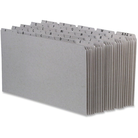 Tops Business Forms Pendaflex, TOP TAB A-Z FILE GUIDES, 1/5-CUT TOP TAB, A TO Z, 8.5 X 14, GRAY, 25PK PN1025