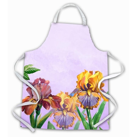 Carolines Treasures Purple & Yellow Iris Apron BB7445APRON
