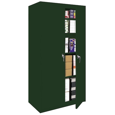 Steel Cabinets Usa Storage Cabinet, 72 in H, 36 in W, Hunter Green, 4 Shelves FS-36-H GRN