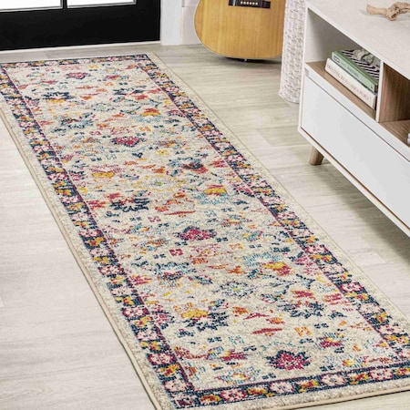 Jonathan Y Modern Persian Boho Floral Beige/Multi 2 ft. x 8 ft. Runner Rug MDP200B-28