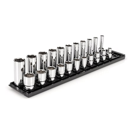 Tekton Socket Set, Steel, 22 Pieces SHD92209