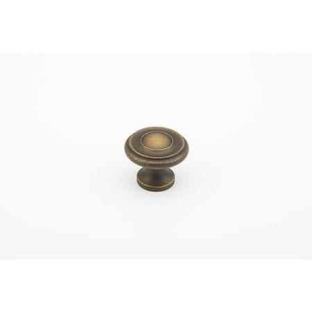 Schaub 1-1/2in Colonial Cabinet Knob Antique Light Brass Finish 704-ALB