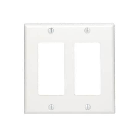 Decora Wallplate 2G Wht 80409-00W