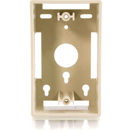 C2G SINGLE GANG WALL BOX IVORY 3838