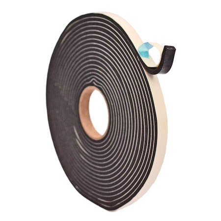 Wod Tape PVC Foam Tape Seal Window and Door Sound Proof Insulation: 3/4in x 50 ft 3/16 Thick, 32PK WOD SSMDFT-3/16-00750-32-50-BLA