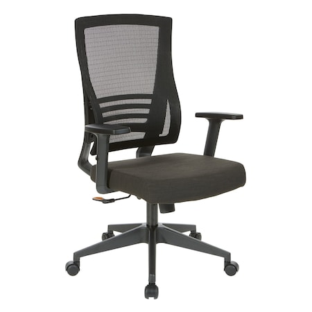 Office Star Products Ventilated Seating Vertical Mesh Back Chair, Black EM60930-F23