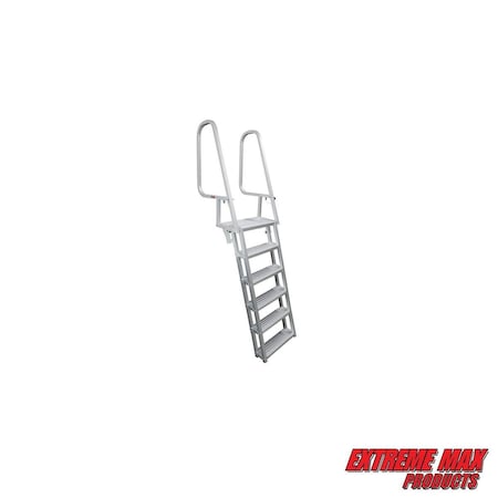Extreme Max 3005.4122 Deluxe Flip-Up Dock Ladder - 6-Step 3005.4122