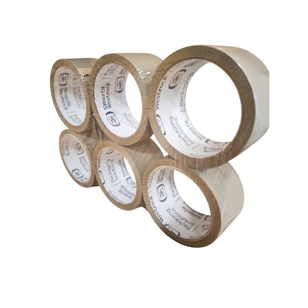 Smurfit Westrock Packaging Solutions Packing Tape, Hot Melt, 1.6 mil, Tan, 2 in x 55 yd, 36PK 1399377