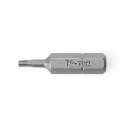 Genius Tools 1/4in Hex Shank, T-9 Tamperproof Star Bit 30mmL 7109