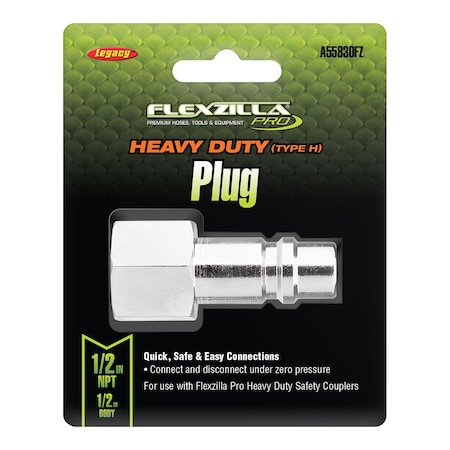 Flexzilla Pro Heavy Duty Plug, 1/2" FNPT, 1/2" Bod A55830FZ