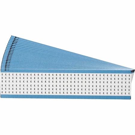 Brady Alphabetical Vinyl Cloth Upper Case Wire Marking Cards, Pack of 25 Cards, 25PK WM-K-PK