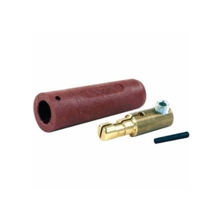 Cooper Interconnect Cam-Lok F Series Connector, Male Plug, #4-#8 Capacity, Red 627-E1010-61K