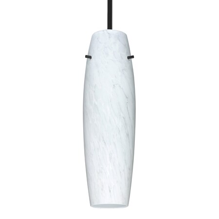 Besa Lighting Besa Suzi Stem Pendant, Carrera, Black Finish, 1x 9W LED 1TT-489719-LED-BK