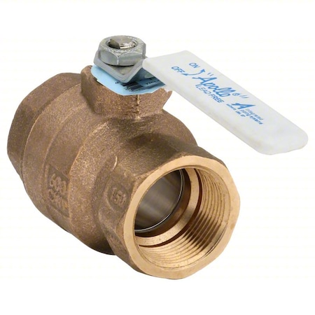 Apollo Valves Manual 2-Way Ball Valve, NPT, Brass, Bronze 77CLF14601A