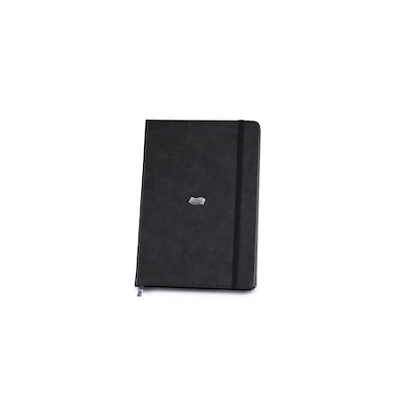 Novium Notebook, Black Leather Hardcover, A5, 196 Grid Pages 805811