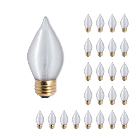 Bulbrite 25-Watt C15 E26 Incandescent Light Bulb Medium Base Spunlight Satin Amber 2200k, 25PK 861979