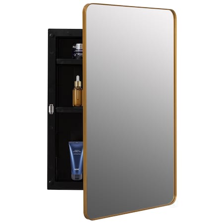 Basicwise Cabinet, Gold, 24 in H, 16 in W QI004698.GD
