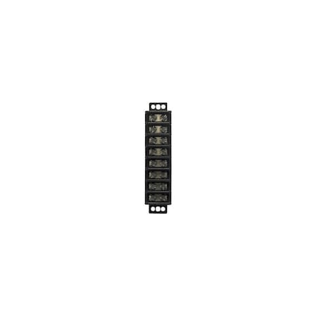 Gb Terminal Block, 600 V, 30 A, 8 -Pole, 2 -Row Black GTB-408