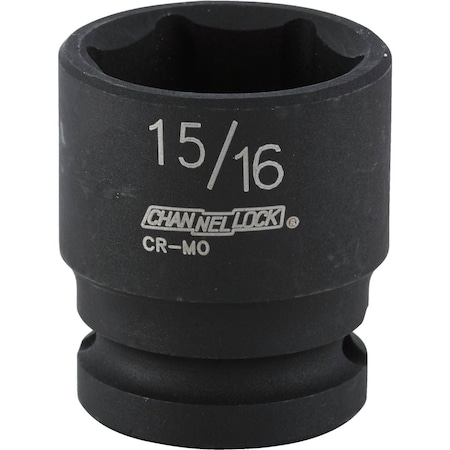 Channellock 1/2'' Drive 15/16'' 6-Point Shallow Standard Impact Socket 313246