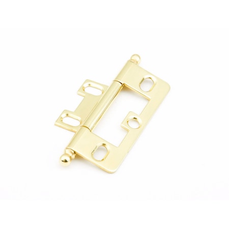 Schaub Ball Tip Non-Mortise Cabinet Hinge Bright Brass Finish 1100B-03