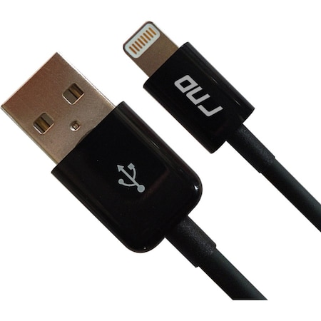 Rnd Accessories Apple Certified Lightning To USB 1.5 ft. Data Sync And Charge 8-Pin Cable - Black RND-ADS-HM-B