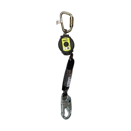 Honeywell Miller TurboLite+ Self-Retracting Lifeline, Carabiner, Aluminum, 1 Leg(s), 420 lb Weight Capacity MTL-OHW1-58/6FT