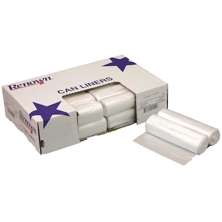 Renown 24 in. x 33 in. 15 Gal. 8 mic Natural Institutional Can Liner, 1000PK REN11510