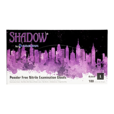 Art Noir Nitrile Powder Free 6 mil Exam Gloves - Black, Lrg - Case of 1000 SHD936