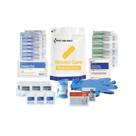 First Aid Only Wound Care Treatment Pack, Plastic Bag, 137 Components, 50 People Served 91164