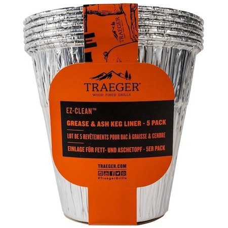 Traeger EZClean Liners, 63 in L, 63 in W, Aluminum BAC608
