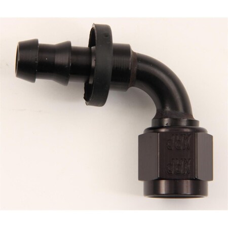 Hands On No.6 AN 90 deg Push-On Hose End - Black HA3608304