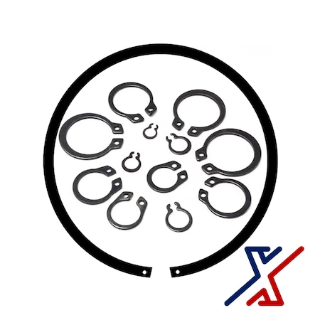 X1 Tools 5/16" Black-Phosphate Coated Steel External Retaining Ring / Snap Ring, 25 Rings, 25PK X1E-CON-SNA-EXT-1030x25