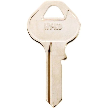 Hy-Ko Key Blank, Brass, Nickel, For Master Locks and Padlocks 11010M11