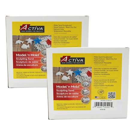 Actva Model 'n Mold Sculpting Sensory Sand, 3 lbs. Per Pack, 2PK 500