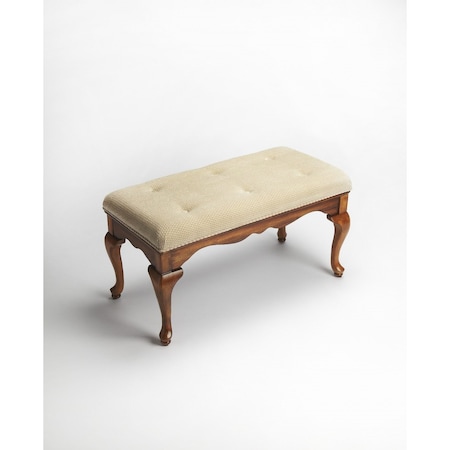 Homeroots Classic Olive Brown Bench 389170