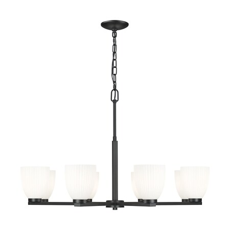 Z-Lite Naya 8-Light Chandelier, 33.25 in W, Matte Black 7518-8MB